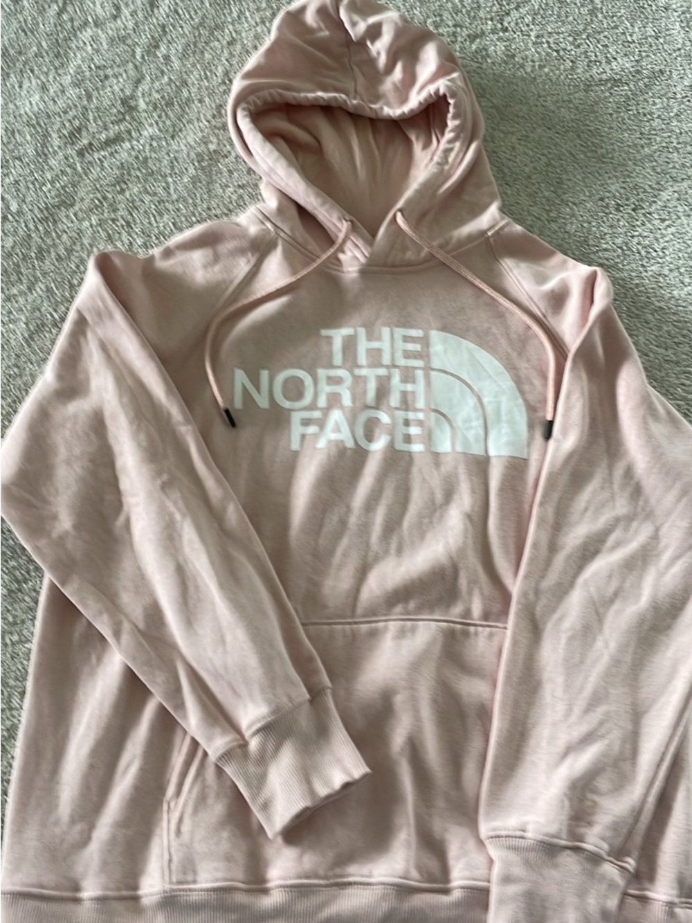 The North Face Soft Pink Women's Pullover Hoodie with White Logo